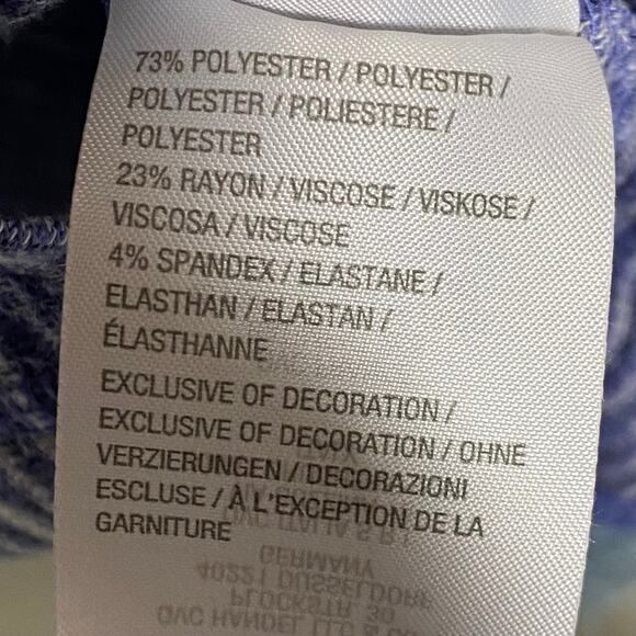 Logo by Lori Goldstein Womens Size Medium Blue Space Dye Button Front Cardigan - Picture 9 of 10